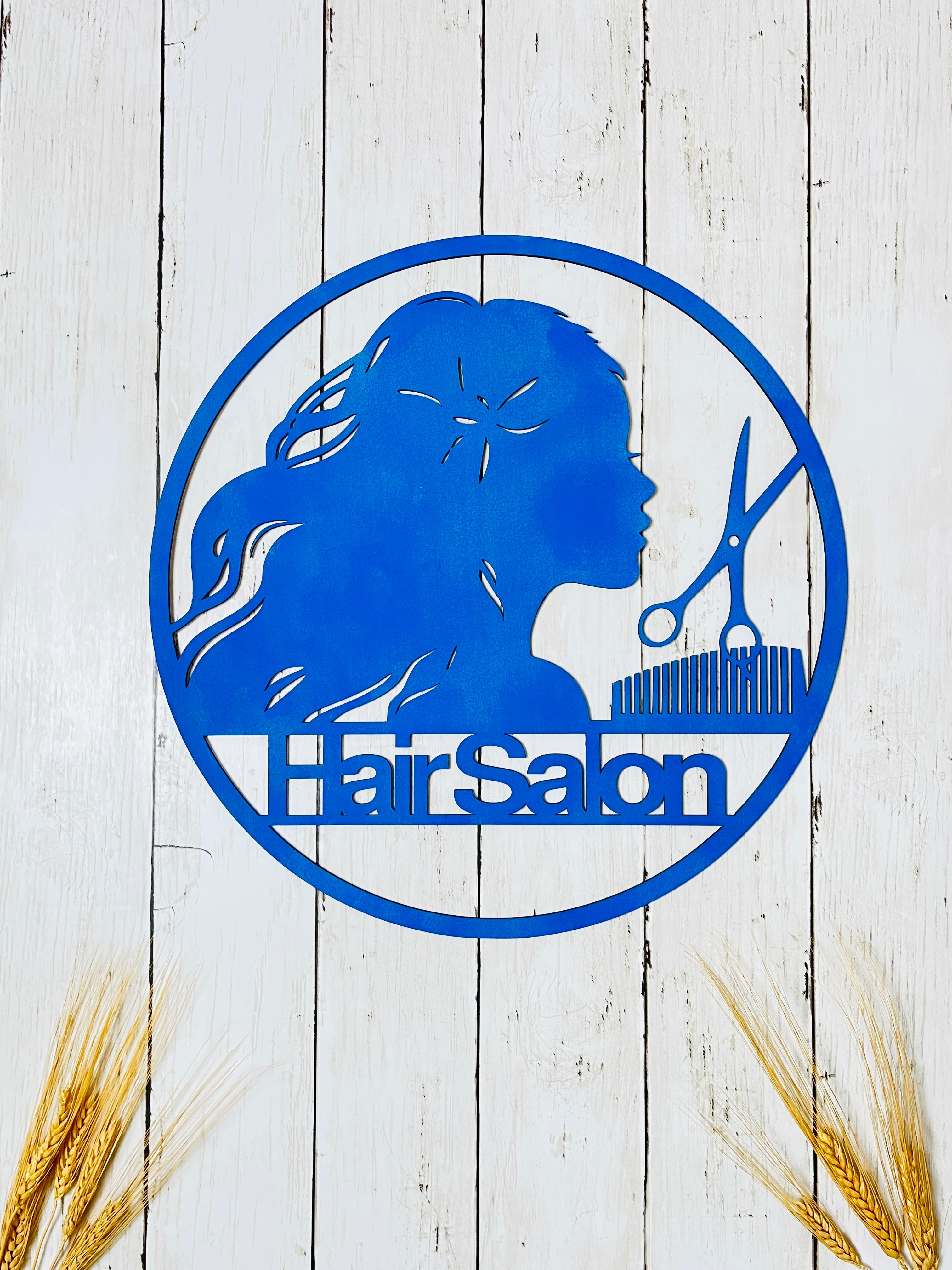 Personalized Hair Salon Wall Sign – Wooden Beauty Salon Decor, Custom Hair Stylist Sign, Barber Shop Wall Art