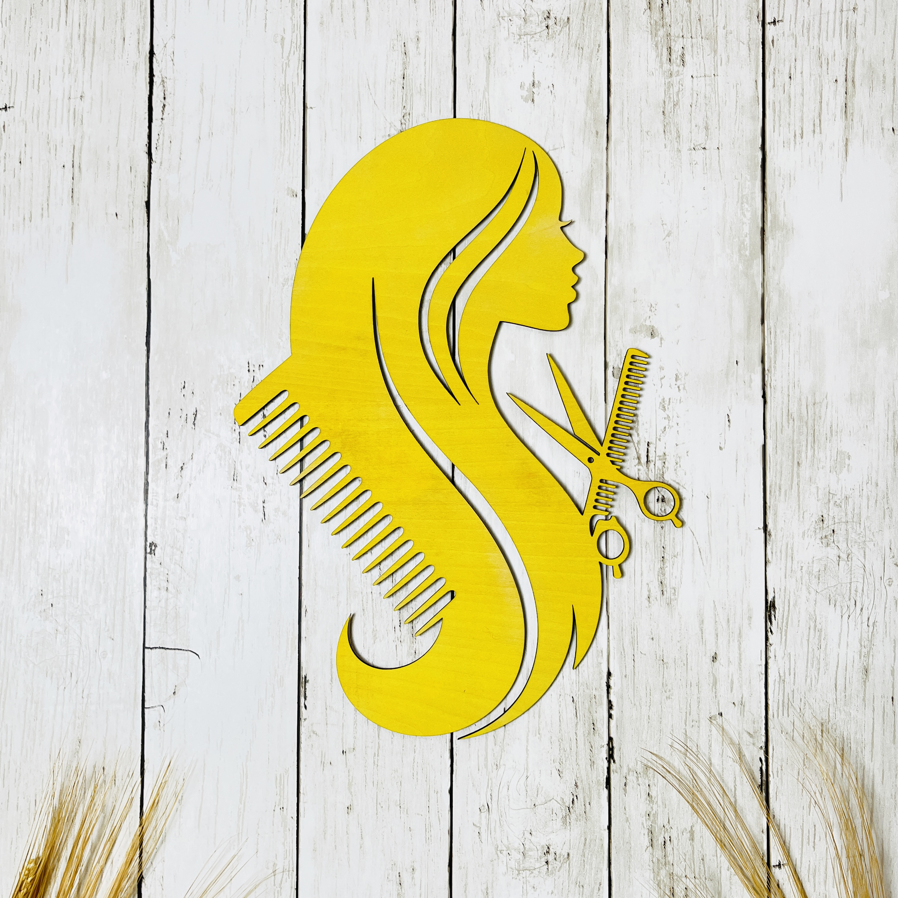 Personalized Hair Salon Wall Decor – Wooden Beauty Salon Sign, Custom Hair Stylist Wall Art, Barber Shop Decor