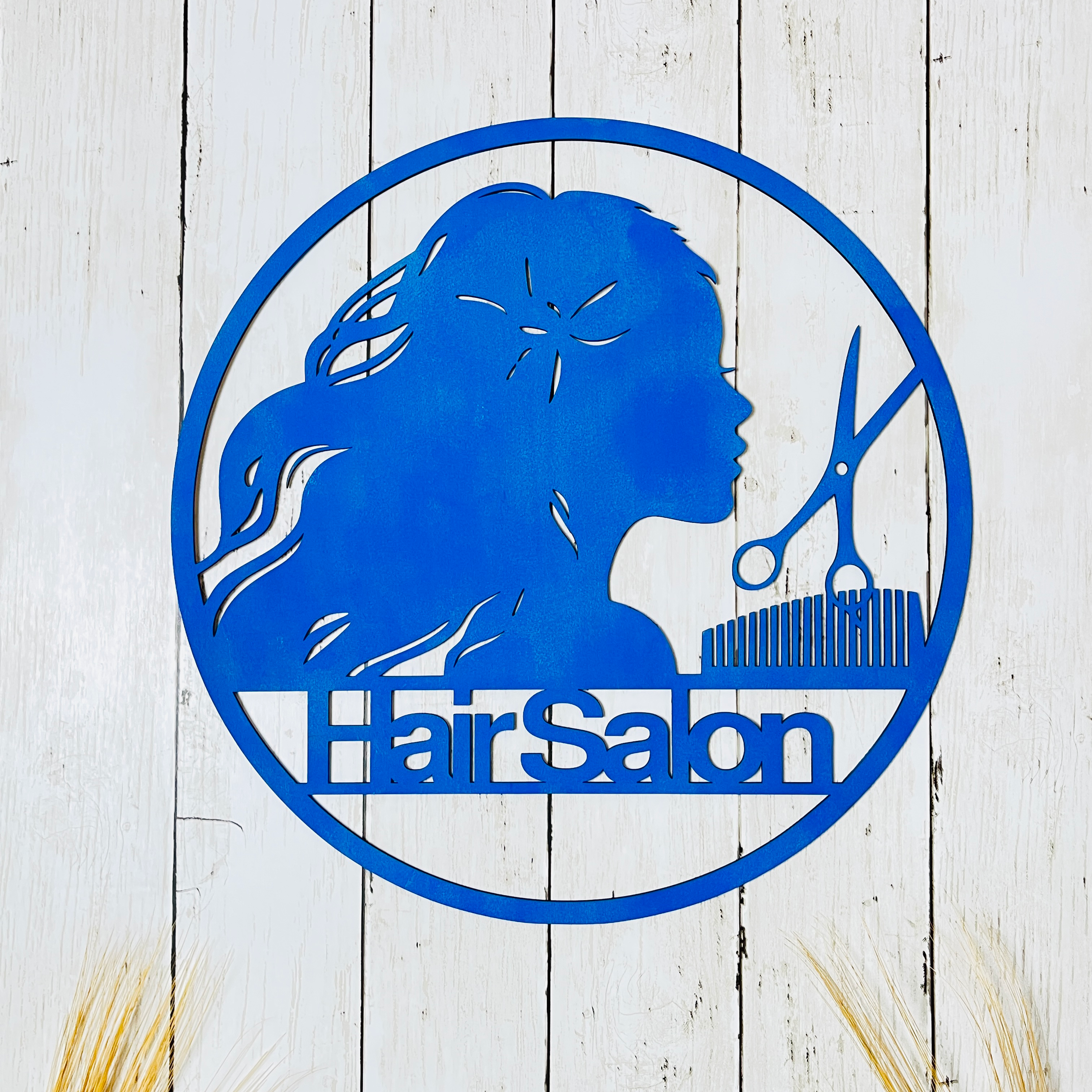 Personalized Hair Salon Wall Sign – Wooden Beauty Salon Decor, Custom Hair Stylist Sign, Barber Shop Wall Art