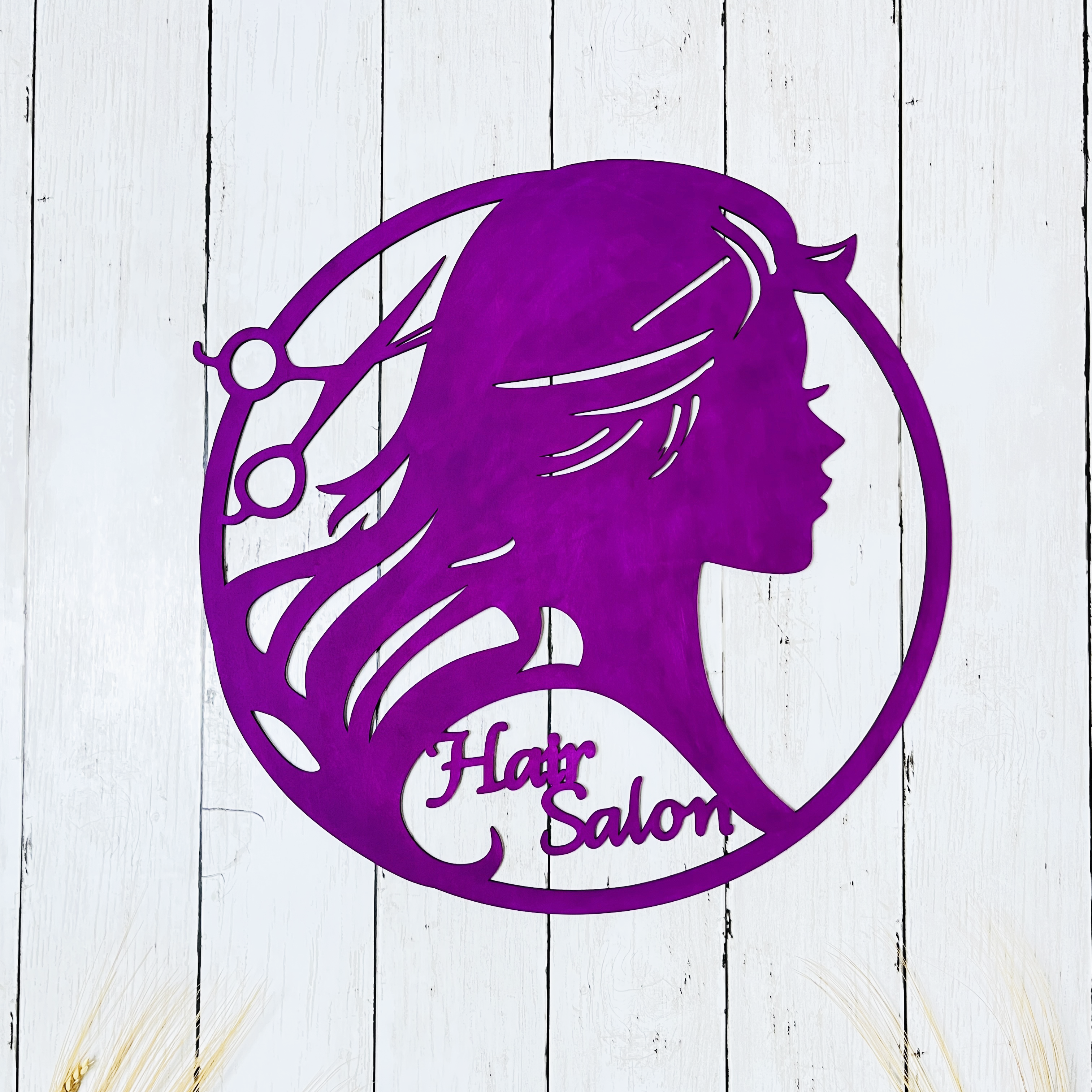 Personalized Hair Salon Wall Decor – Wooden Beauty Salon Sign, Custom Hair Stylist Wall Art, Barber Shop Decor