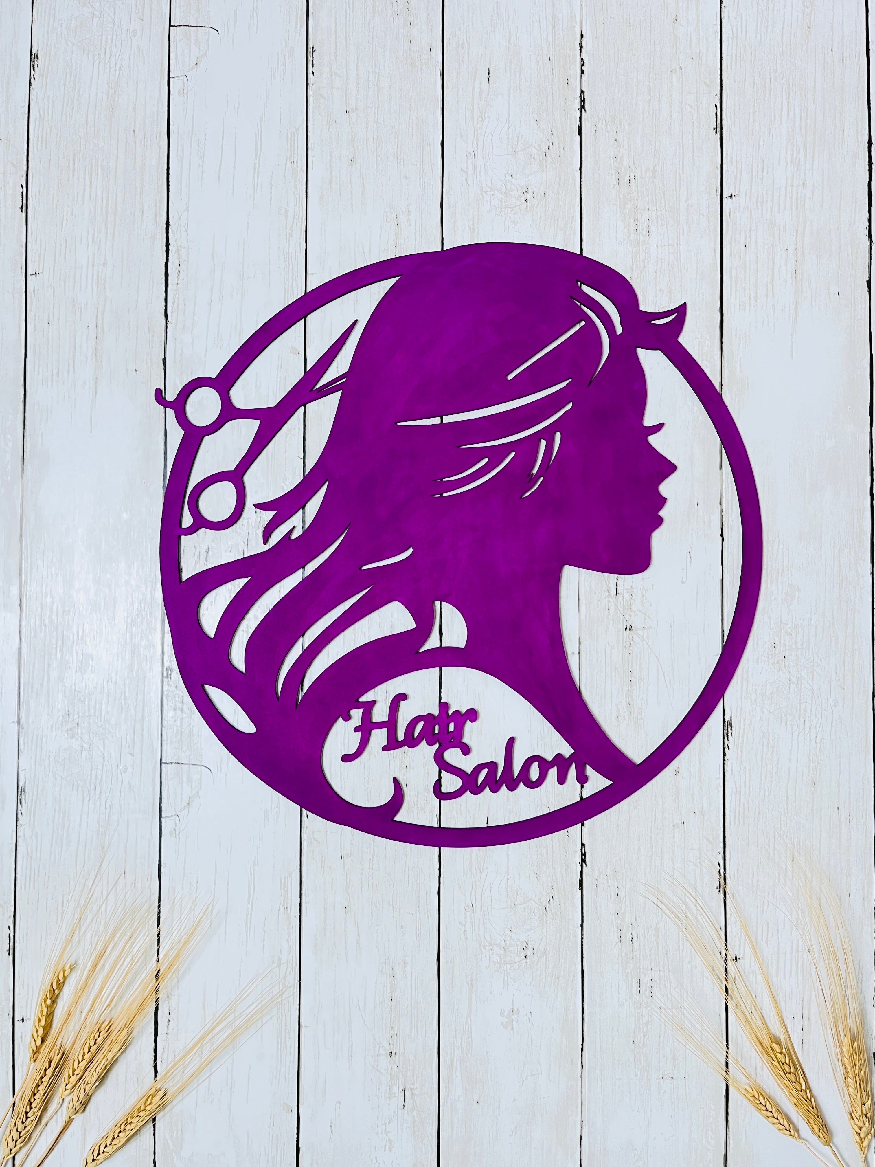 Personalized Hair Salon Wall Decor – Wooden Beauty Salon Sign, Custom Hair Stylist Wall Art, Barber Shop Decor