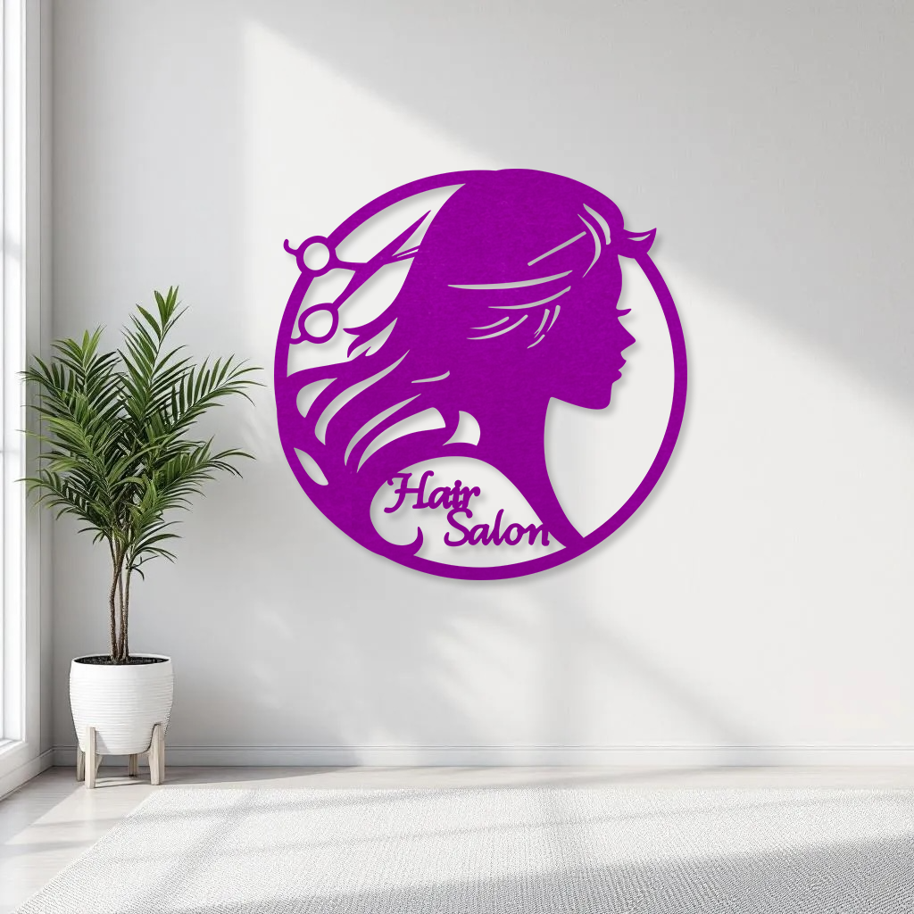 Personalized Hair Salon Wall Decor – Wooden Beauty Salon Sign, Custom Hair Stylist Wall Art, Barber Shop Decor