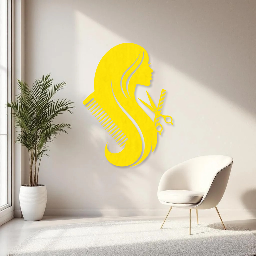 Personalized Hair Salon Wall Decor – Wooden Beauty Salon Sign, Custom Hair Stylist Wall Art, Barber Shop Decor