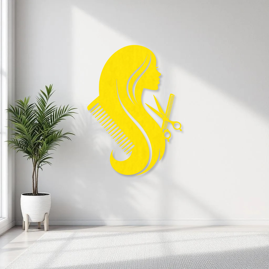 Personalized Hair Salon Wall Decor – Wooden Beauty Salon Sign, Custom Hair Stylist Wall Art, Barber Shop Decor