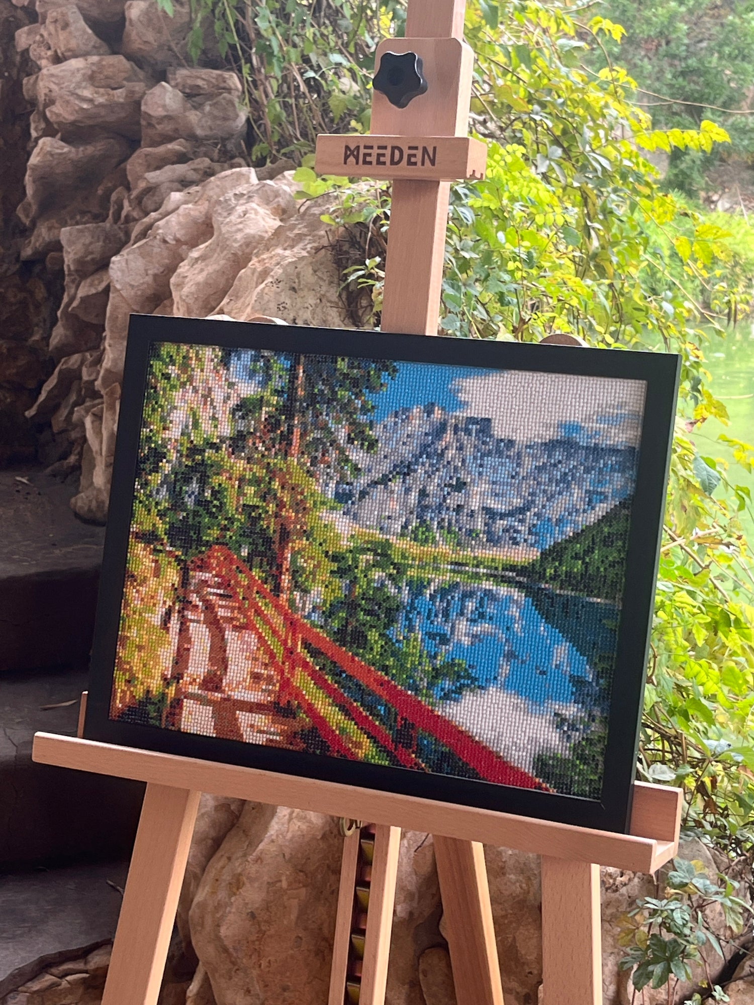 Mountain Lake Path – Diamond Painting Landscape Art