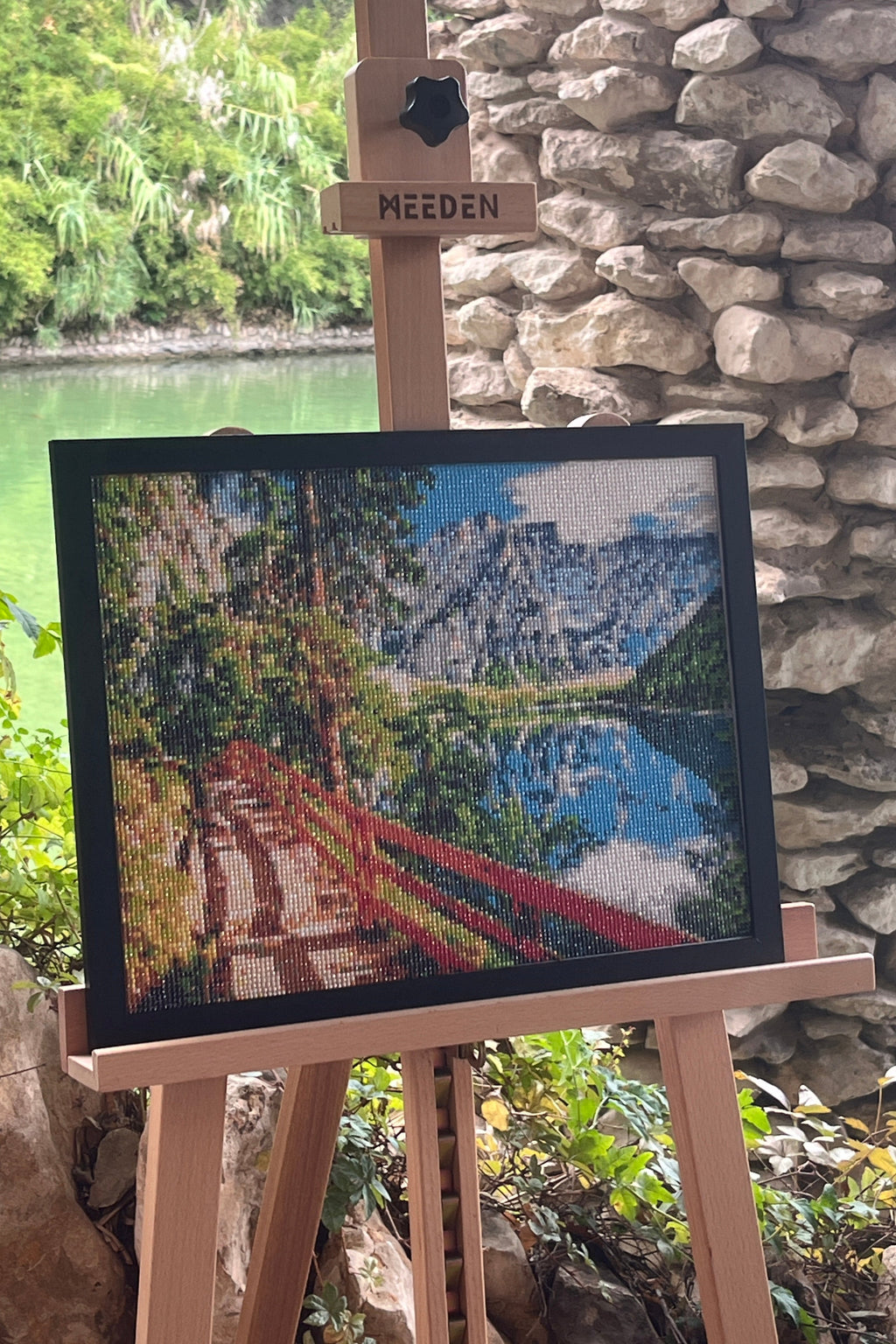 Mountain Lake Path – Diamond Painting Landscape Art