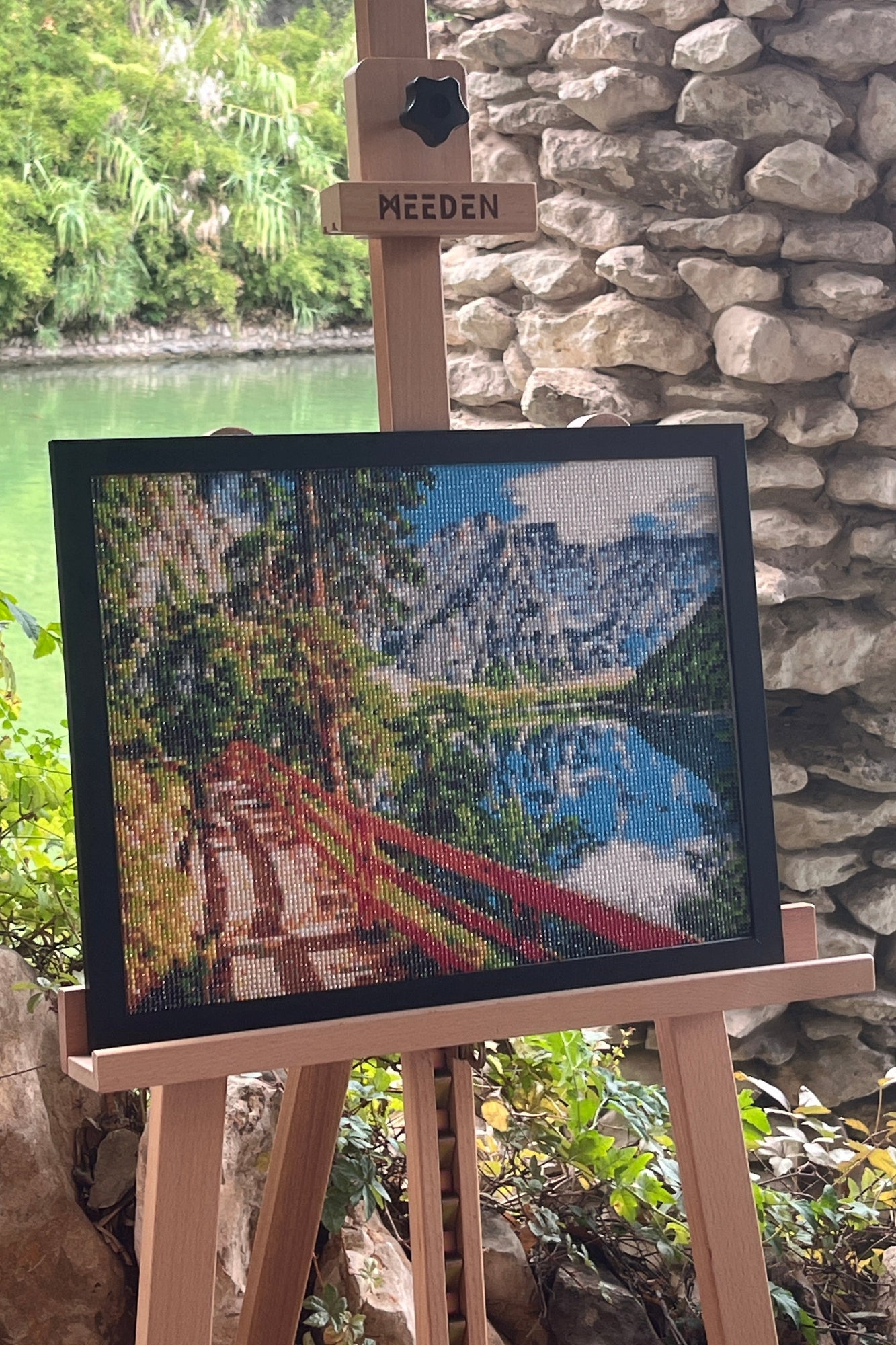Mountain Lake Path – Diamond Painting Landscape Art