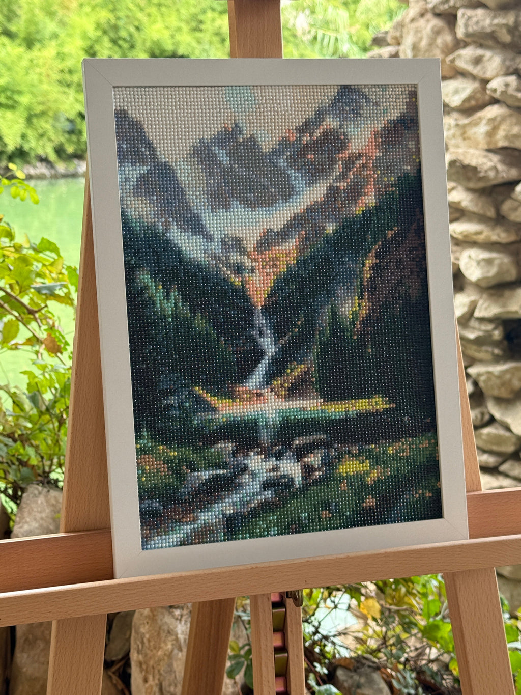 Mountain Waterfall at Dawn