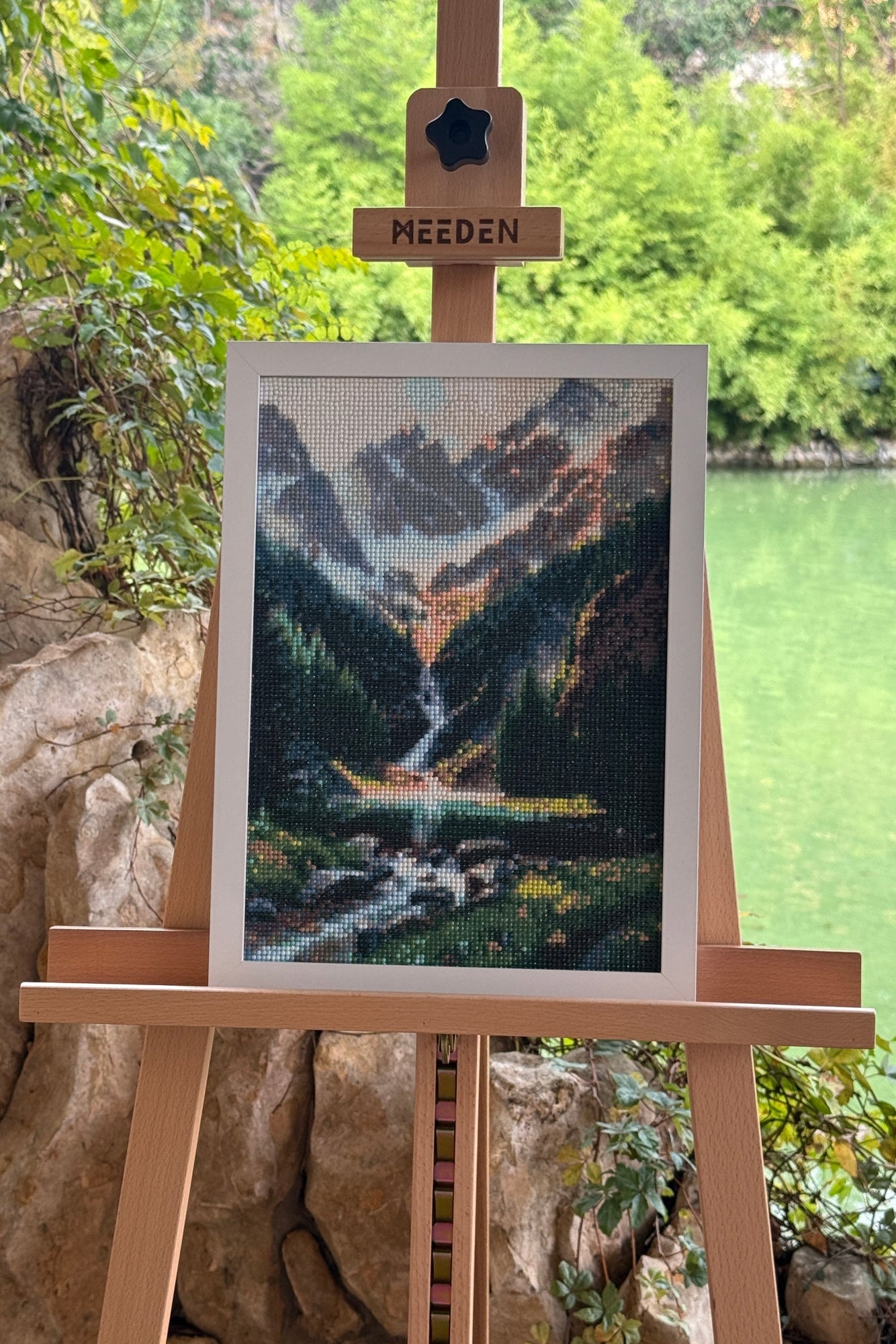 Mountain Waterfall at Dawn