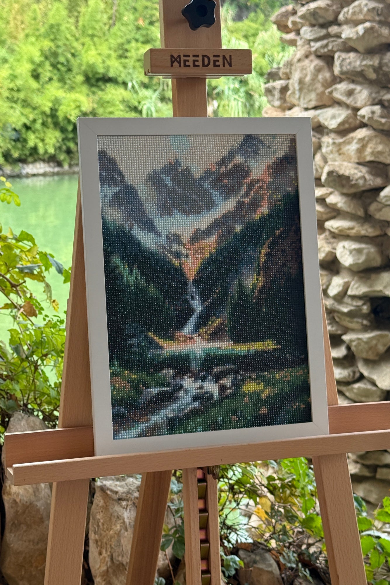 Mountain Waterfall at Dawn