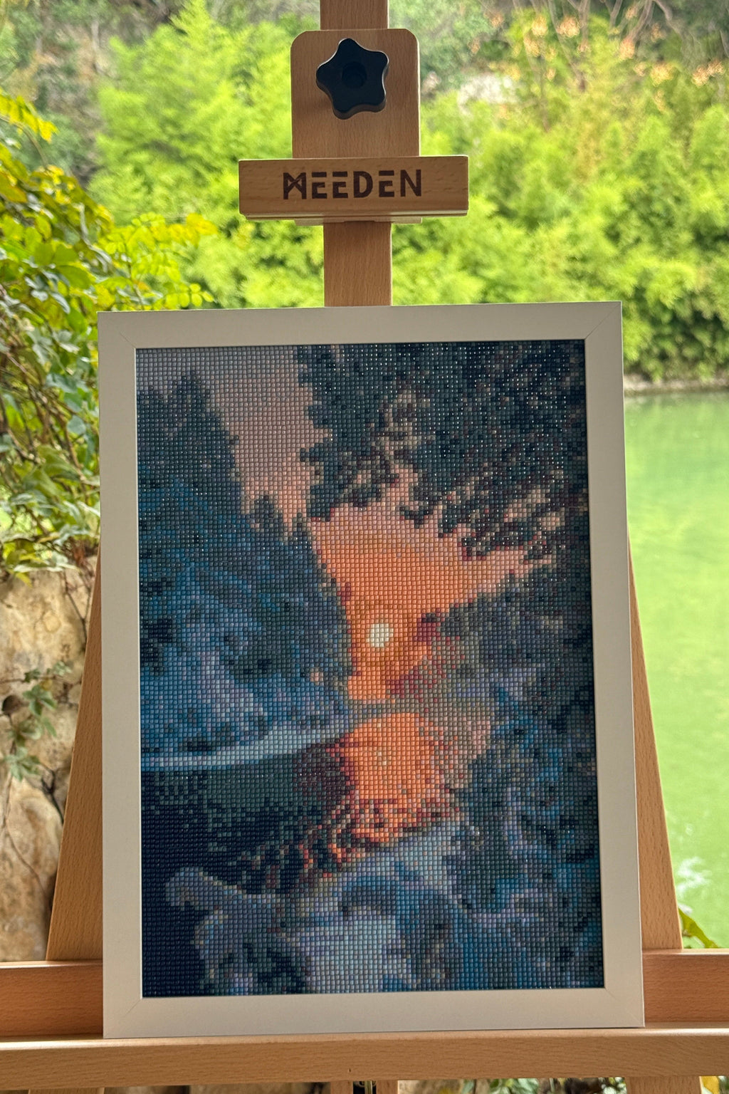 Winter Sunset River – Diamond Painting Landscape Art