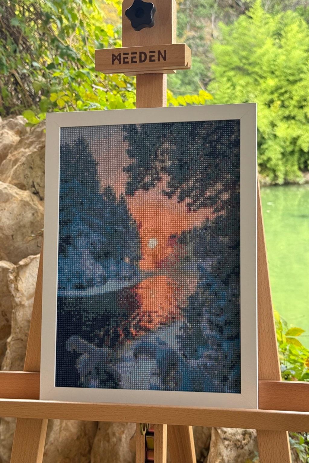 Winter Sunset River – Diamond Painting Landscape Art