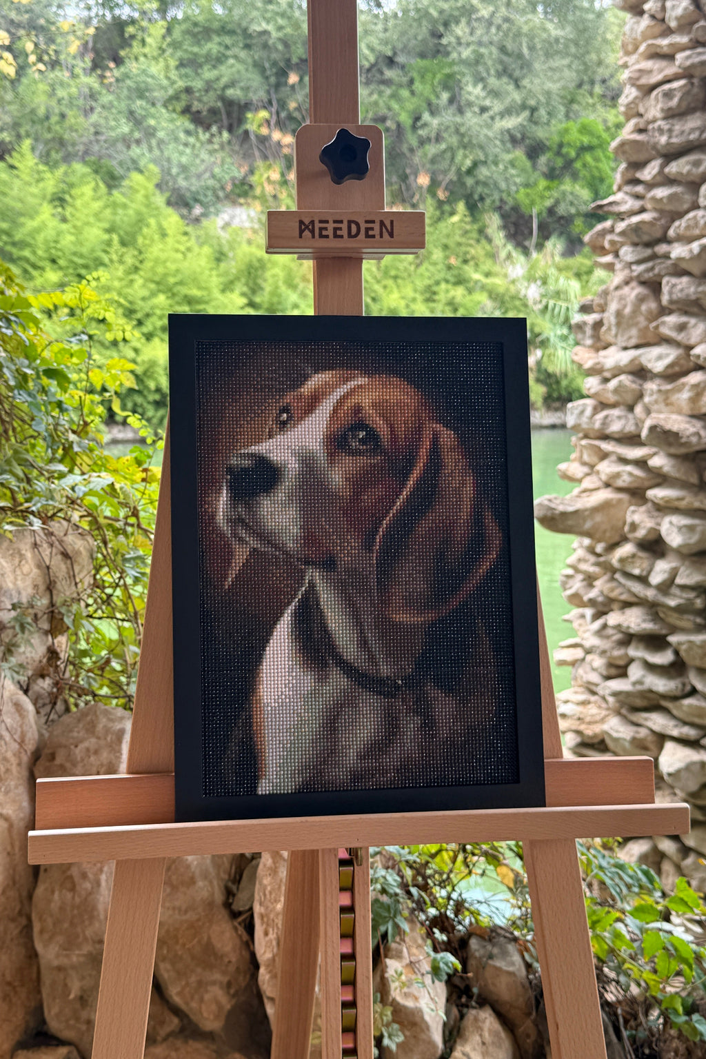 Beagle in Warm Light – Diamond Painting Art