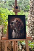 Beagle in Warm Light – Diamond Painting Art