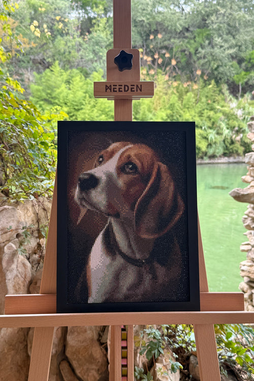 Beagle in Warm Light – Diamond Painting Art