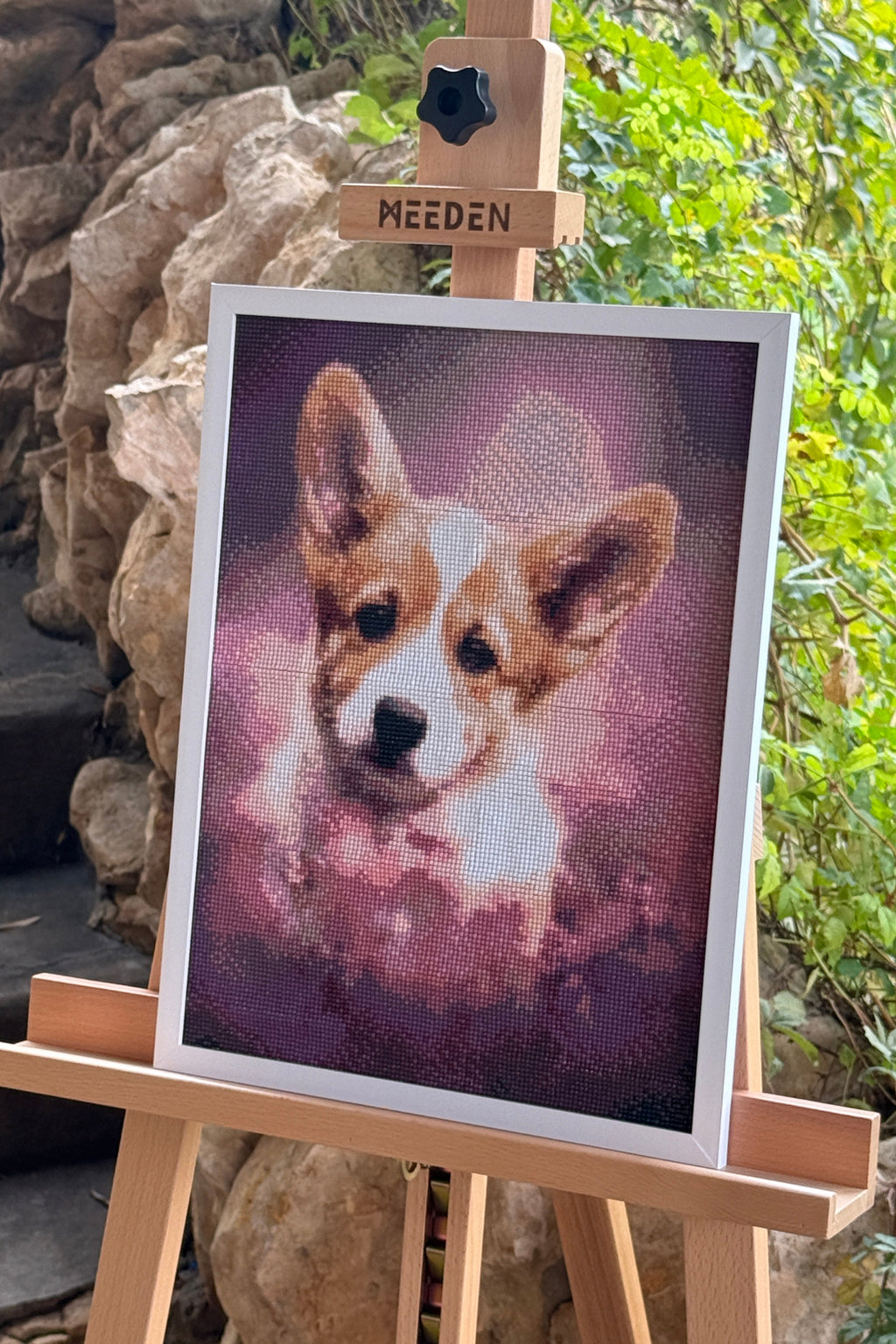 Pink Corgi Dream – Diamond Painting Art