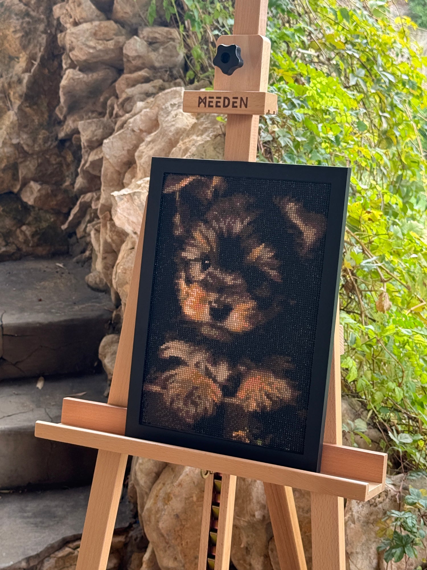 Warm Puppy Glow – Diamond Painting Art / Cozy Puppy Portrait