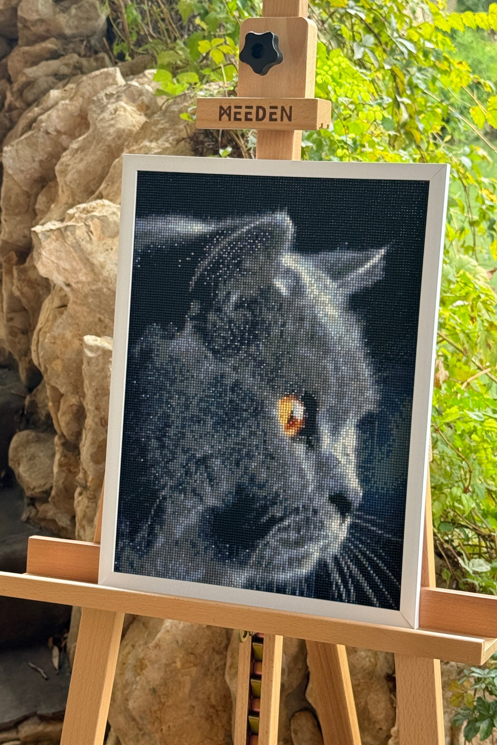 Golden Gaze British Cat – Diamond Painting Art