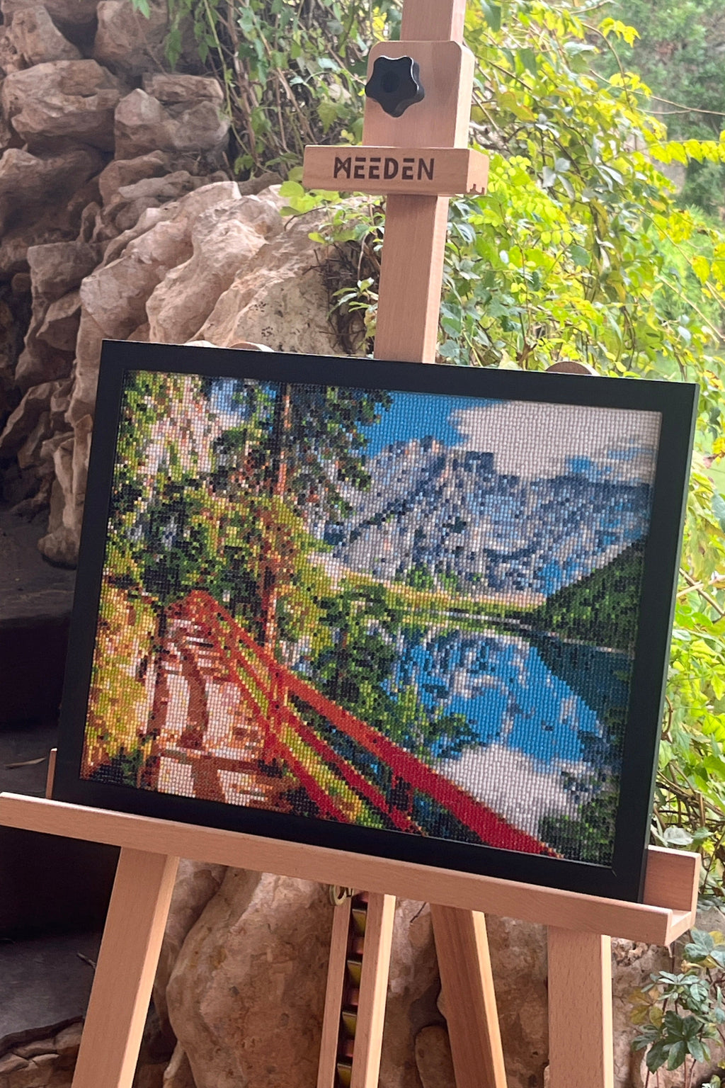 Mountain Lake Path – Diamond Painting Landscape Art