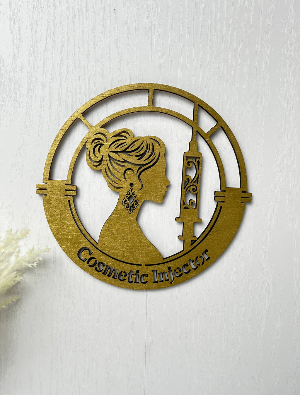 Cosmetic Injector Wall Decor Personalized Med Spa Sign Luxury Beauty Salon Decor Aesthetic Nurse Wall Art Custom Name Wood or Acrylic Sign