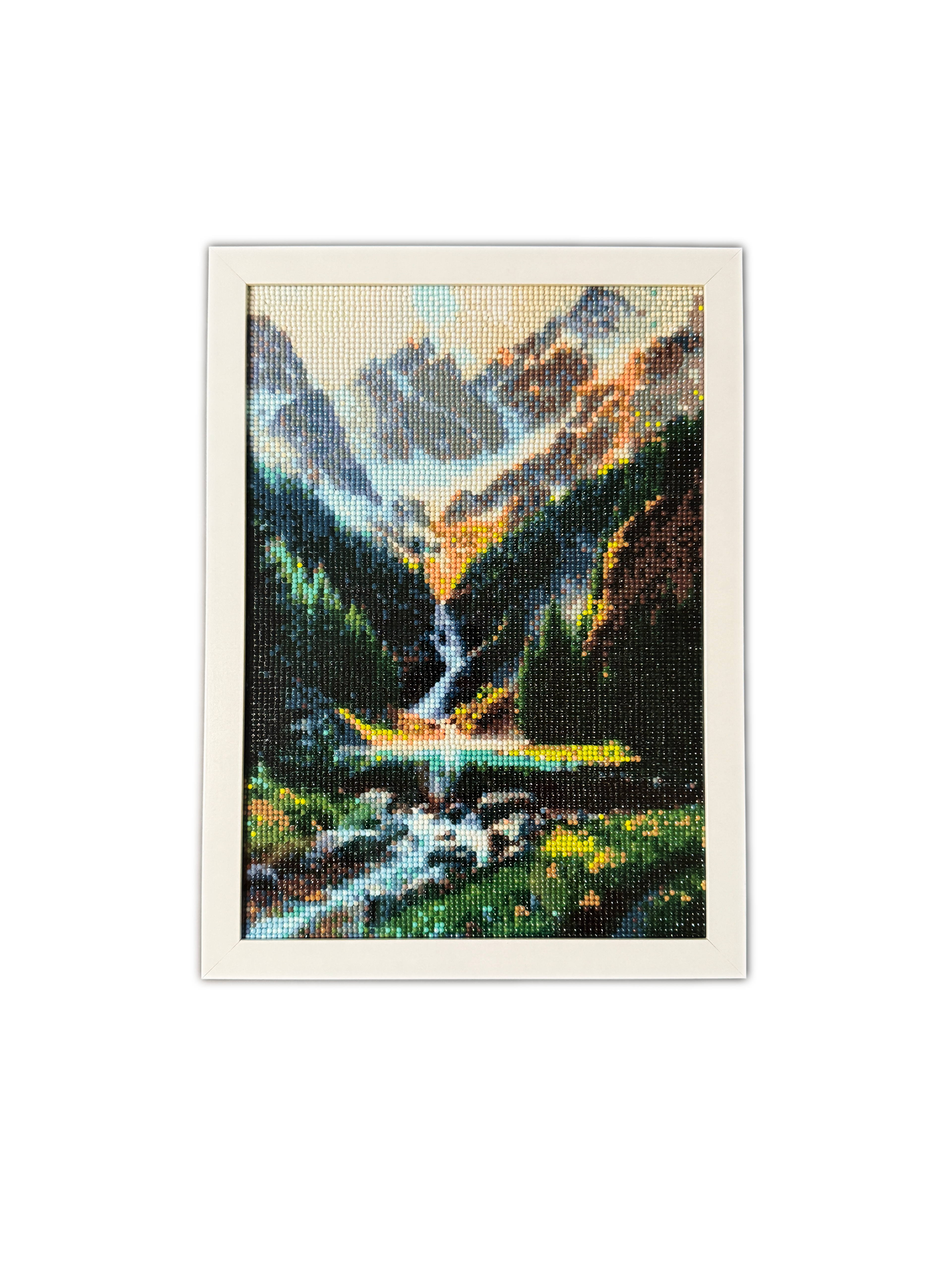 Mountain Waterfall at Dawn